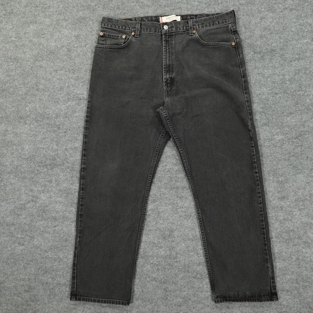 Vintage Levis 505 Jeans Men 38x30 Black Regular Fit Straight Leg Y2K